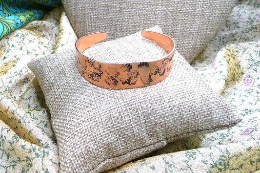 Copper Stamped Cuff Bracelet